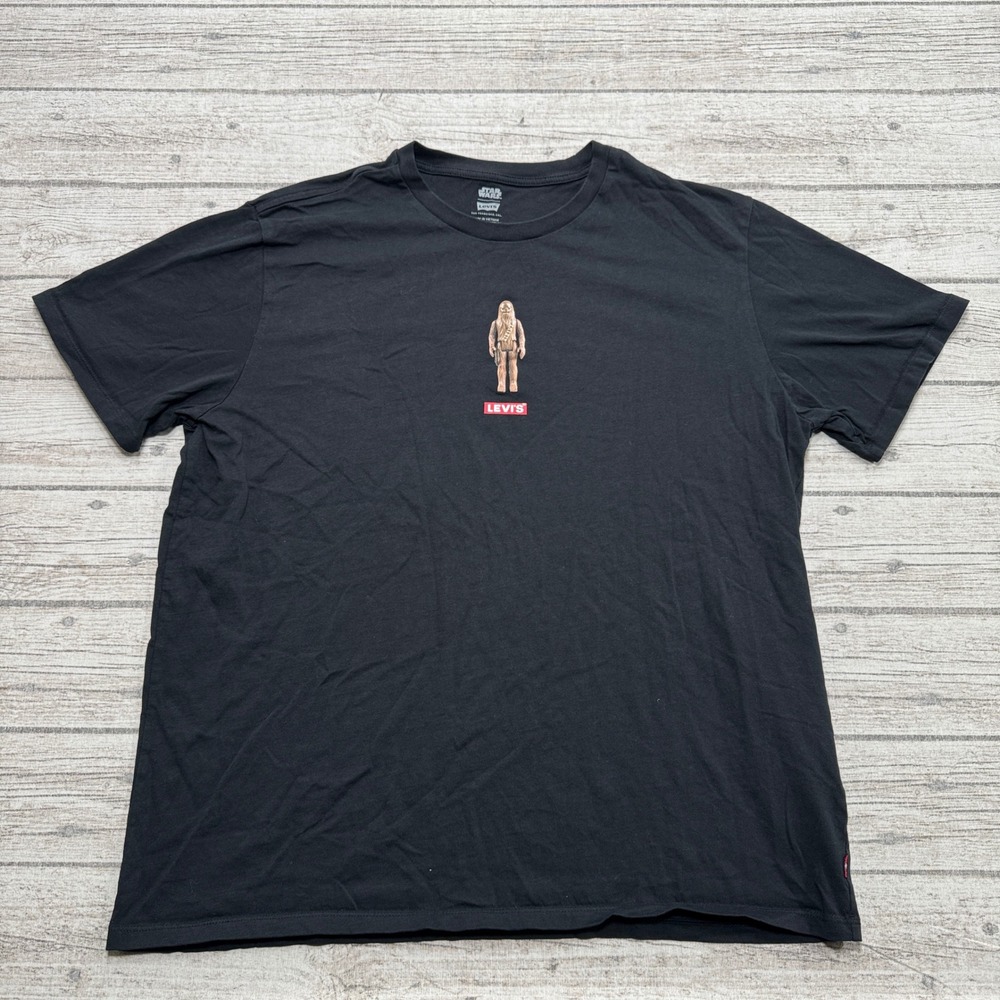 Levi's x Star Wars T-Shirt Men's XL Black Chewbacca Graphic Short Sleeve Cotton